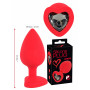 Plug anale in silicone con pietra cuore stimolatore dilatatore anal butt sextoys