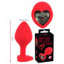 Plug anale con pietra cuore stimolatore in silicone dilatatore sextoys anal butt