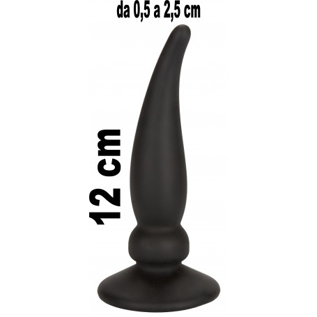 Plug anale nero dilatatore con ventosa anal butt in silicone nero fallo sex toys