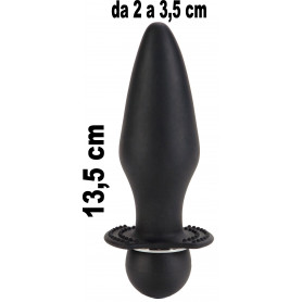 Plug anale vibrante stimolatore nero vibratore dilatatore anal butt in silicone
