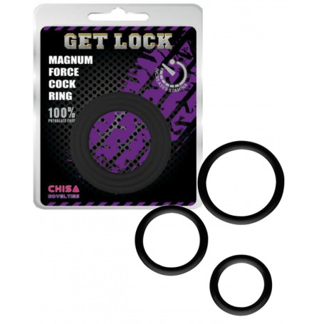 Anello fallico ritardante kit 3 pz in silicone nero cock ring black per pene sex