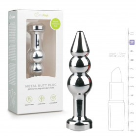 Fallo anale in metallo dilatatore con pietra tappo anal plug butt stimolatore