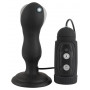 Plug anale vibrante in silicone con ventosa vibratore nero anal butt sextoy black