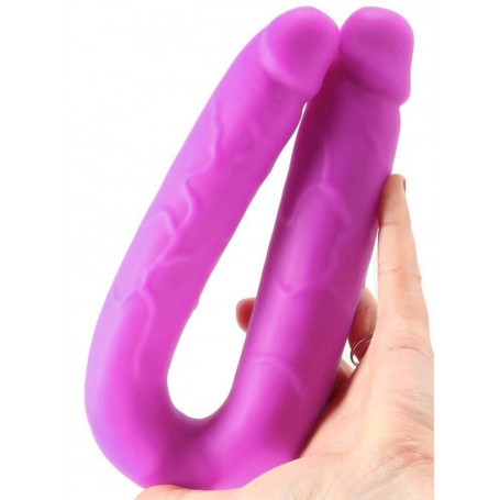 Fallo realistico doppio dildo vaginale anale pene finto impermeabile in silicone