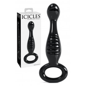 Fallo anale in vetro anal butt plug dildo dilatatore glass stimolatore sexy nero