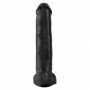 Fallo grande nero pene finto con ventosa e testicoli realistico dildo BIG black