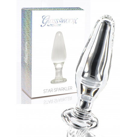 Plug anale in vetro trasparente stimolatore tappo anal butt fallo glass sex toys