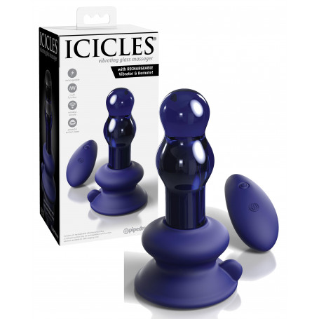 Fallo anale plug vibrante vetro con ventosa dildo in silicone ricaricabile sextoy