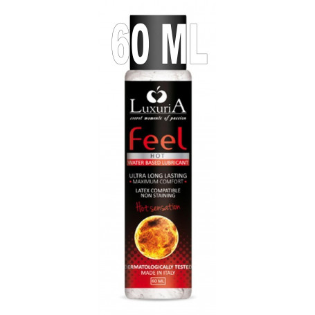 Lubrificante intimo 60 ml gel vaginale anale pene a base di acqua effetto caldo