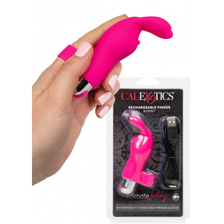 Vibratore da dito in silicone fallo ricaricabile dildo clitoride vibrante rabbit