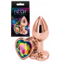 Plug anal butt con pietra a cuore in metallo dilatatore tappo anale fallo sextoy