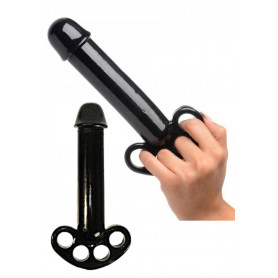 Fallo vaginale nero pene finto anale per giochi sadomaso stimolatore dildo black