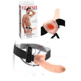 Vibratore strap on dildo indossabile fallo vibrante vaginale anale realistico