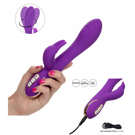 Vibratore vaginale rabbit doppio realistico con stimolatore clitoride e punto g