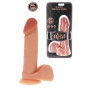 Fallo realistico vaginale con testicoli dildo pene finto in silicone con ventosa