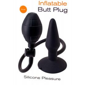 Fallo anale plug gonfiabile in silicone dildo fallo con ventosa sex toy nero