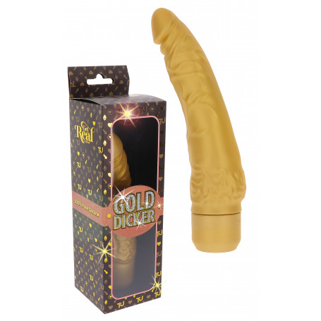 Dildo fallo vibrante realistico vibratore vaginale anale in silicone oro morbido