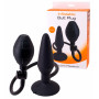 Plug anale gonfiabile nero in silicone fallo dilatatore anal sextoys con ventosa