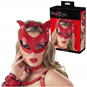 Maschera donna sexy sadomaso catwoman mascherina rossa bondage gatta fetish red