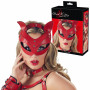 Maschera donna sexy sadomaso catwoman mascherina rossa bondage gatta fetish red