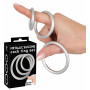 Anello fallico set ritardante in silicone kit 3 pz cock ring stimolante per pene