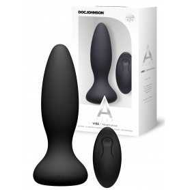 Vibratore Anal plug fallo in silicone nero wireless ricaricabile dilatatore sex