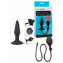 Plug gonfiabile anale in silicone dilatatore fallo nero butt con ventosa stimola