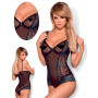 Body elegante microrete trasparente pizzo bodysuit sexy lingerie intimo aperto