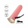 Vibratore vaginale rosa in silicone ricaricabile fallo vibrante sex toys donna