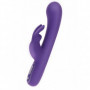 Vibratore in silicone doppio ricaricabile fallo vaginale vibrante dildo rabbit