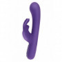 Vibratore in silicone doppio ricaricabile fallo vaginale vibrante dildo rabbit