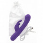 Vibratore in silicone doppio ricaricabile fallo vaginale vibrante dildo rabbit