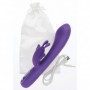 Vibratore rabbit fallo vibrante doppio dildo vaginale in silicone ricaricabile