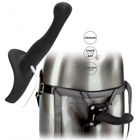 Vibratore indossabile in silicone ricaricabile fallo vaginale anale strap on sex