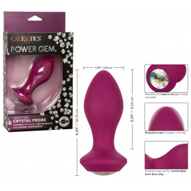 Vibratore tappo anale ricaricabile in silicone anal plug vibrante con pietra sex