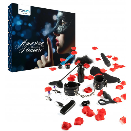 Kit sextoys bondage set per giochi erotici di coppia stimolatore uomo donna nero