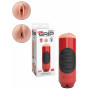 Masturbatore maschile realistico bocca ano finto vibrante stimolatore per pene