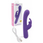 Vibratore in silicone doppio ricaricabile fallo vaginale vibrante dildo rabbit