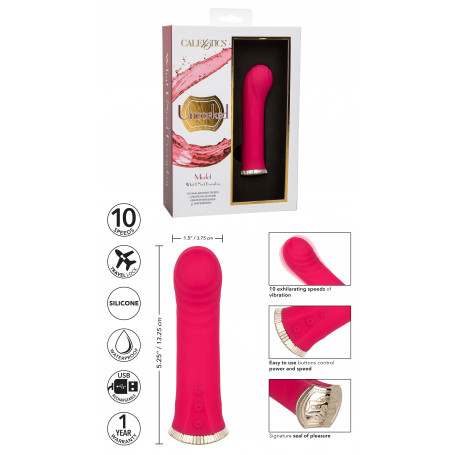 Vibratore vaginale ricaricabile in silicone rosa stimolatore clitoride donna sex