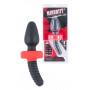 Plug anale con coda dilatatore in silicone nero vibratore stimolatore anal butt