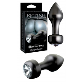 Plug anale in metallo tappo anal coda con pietra dilatatore mini fallo nero sexy