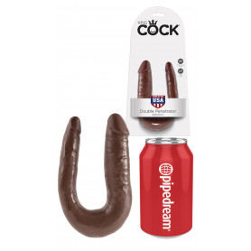 Pene finto doppio realistico marrone fallo vaginale anale dildo morbido sex toys