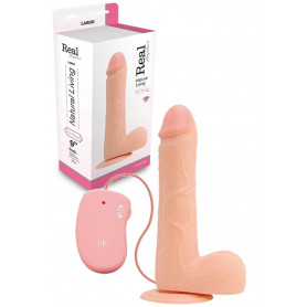 Vibratore vaginale realistico con ventosa e testicoli fallo anale vibrante sexy