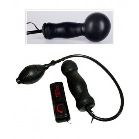 Vibratore gonfiabile in lattice nero fallo vibrante vaginale anale sextoys black