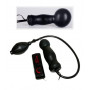 Vibratore gonfiabile in lattice nero fallo vibrante vaginale anale sextoys black