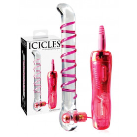 Fallo in vetro vibrante con telecomando dildo trasparente glass vaginale anale