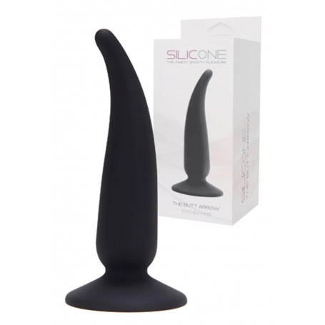 Fallo anale con ventosa dilatatore dildo anal plug butt in silicone nero sextoys