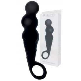 Fallo a sfere dilatatore anale in silicone nero dildo morbido sex toys anal plug