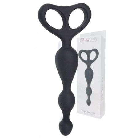 Fallo in silicone dildo a sfere nero stimolatore anal plug butt morbido sex toys