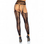 Calze a rete donna senza piede collant in pizzo neri con reggicalze lingerie hot